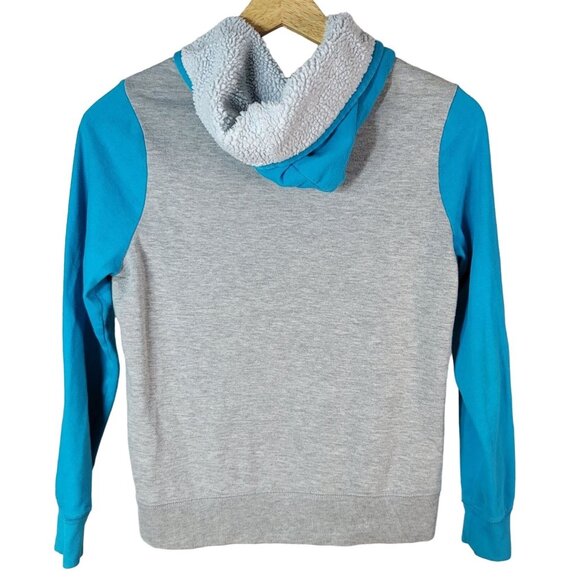 Justice Girls Sparkle Hoodie Gray Size 14 Sherpa Long Sleeve Seal Sweatshirt - Picture 4 of 6